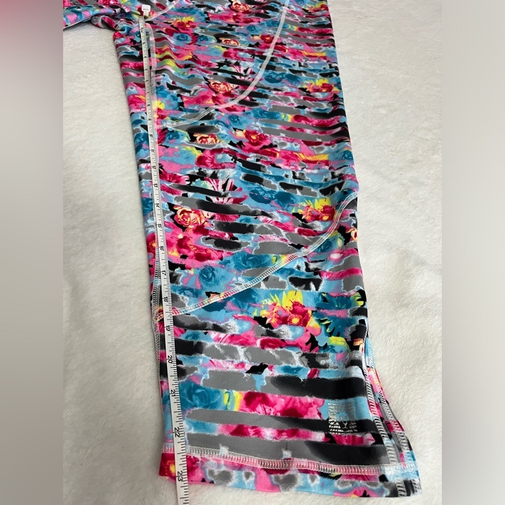 NWT Anne Klein sport 3X high rise cropped floral leggings - Picture 3 of 7